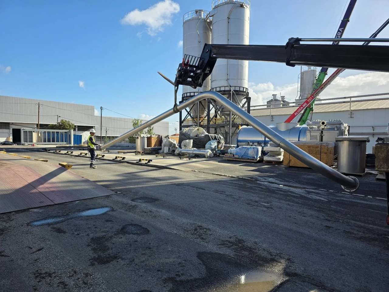Trabajo industrial en obra
